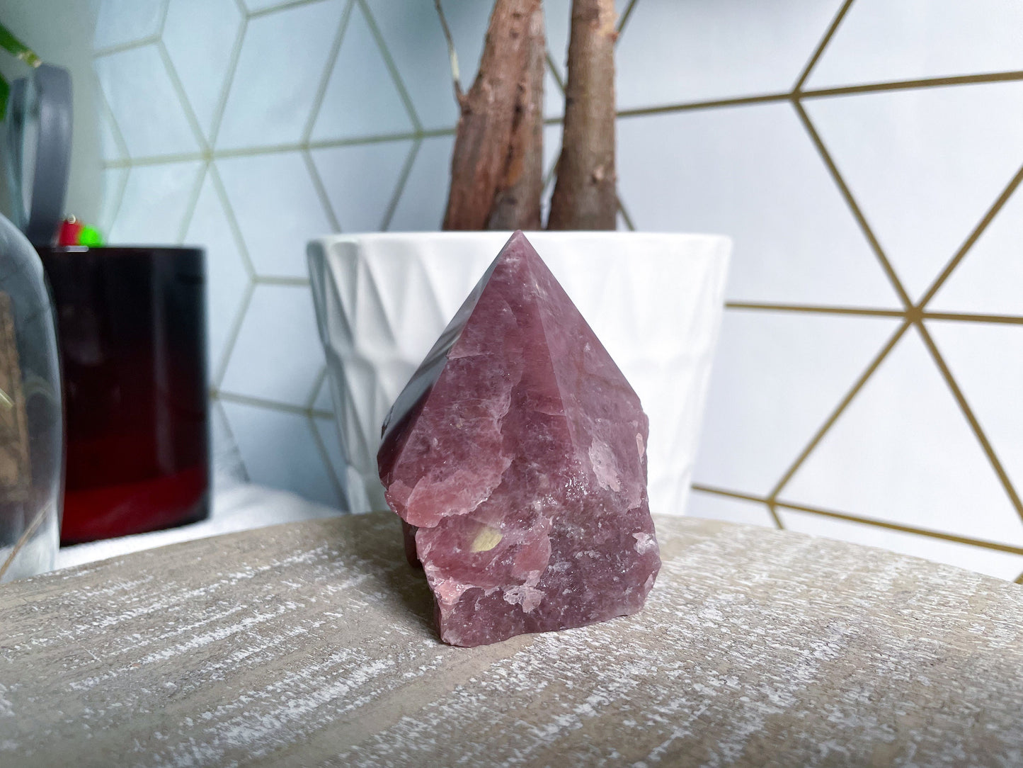 RARE Strawberry Quartz - Get This Exact Crystal - Polished Tops - PICK Your Crystals - Top Polish Point -Top Polished Quartz -Self LOVE -G41