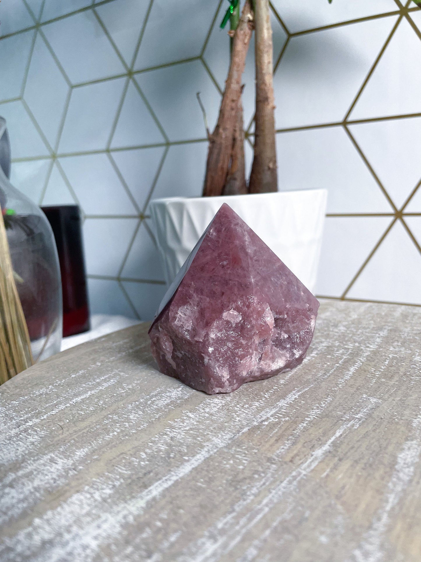 RARE Strawberry Quartz - Get This Exact Crystal - Polished Tops - PICK Your Crystals - Top Polish Point -Top Polished Quartz -Self LOVE -G41